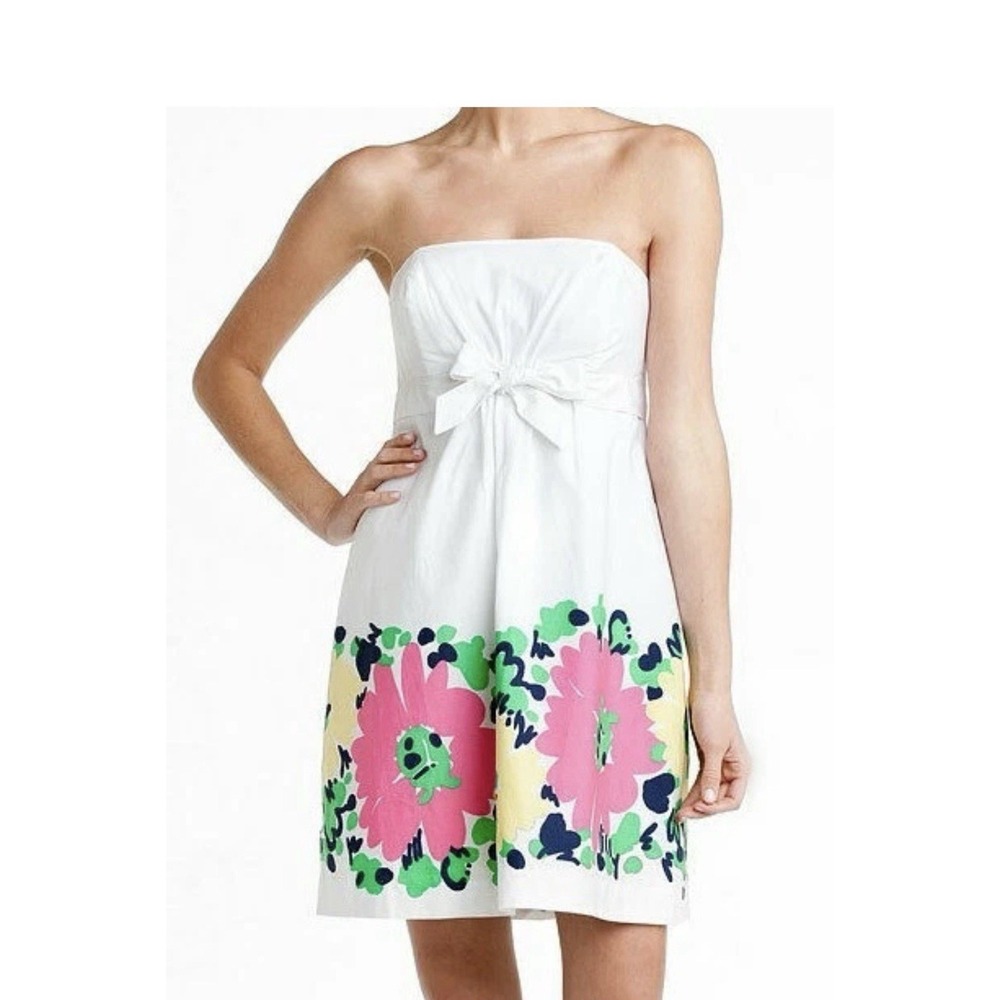 NWT Lilly Pulitzer Doodle Bug‎ Daisy Place Dress  Sz 14 Removable Straps Cotton - Picture 2 of 14